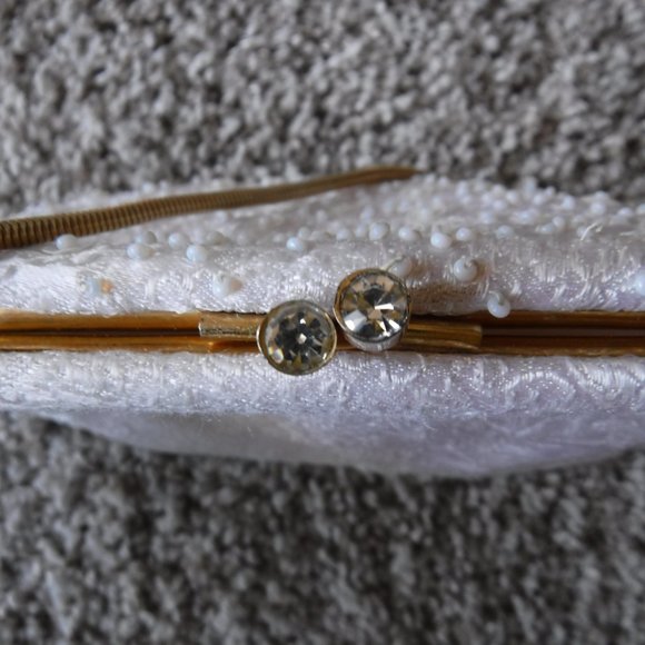 Vintage Sequin and Beaded Satin Evening Bag - Picture 4 of 5